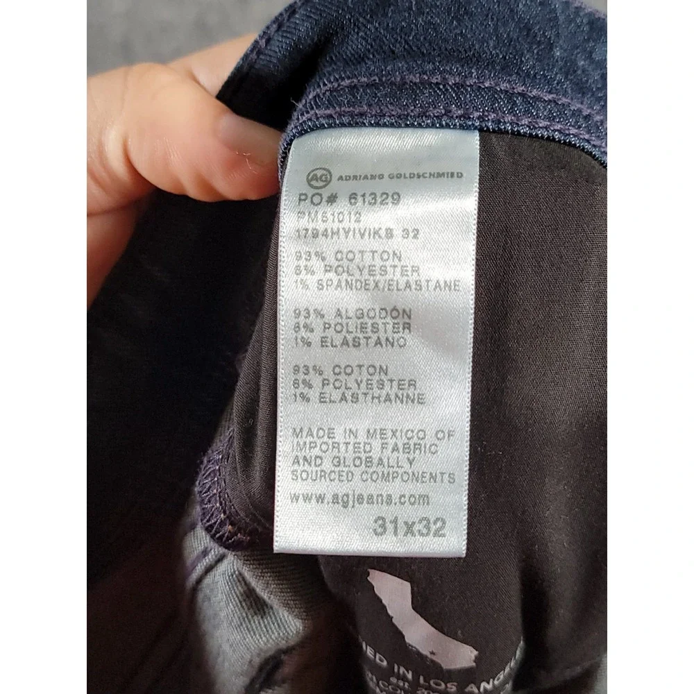 AG Adriano Goldschmied The Everett Slim Straight Dark Wash Jeans Mens 32x29*